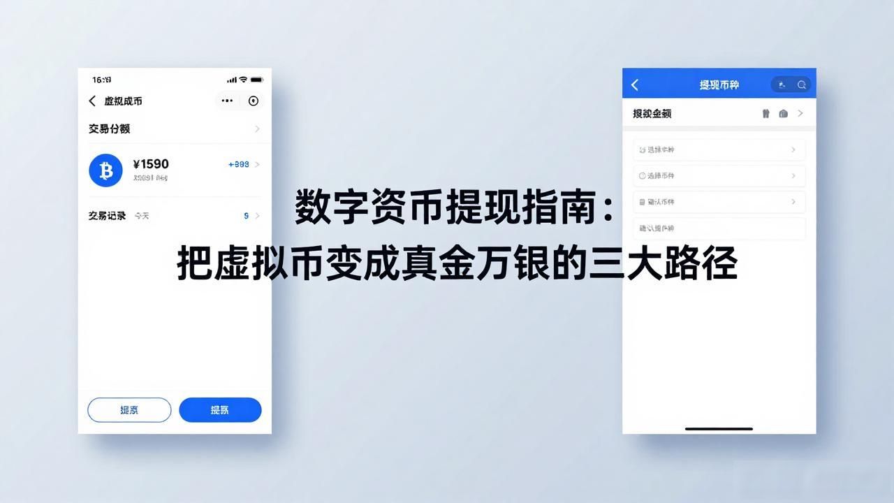数字货币提现指南：把虚拟币变成真金白银的三大路径