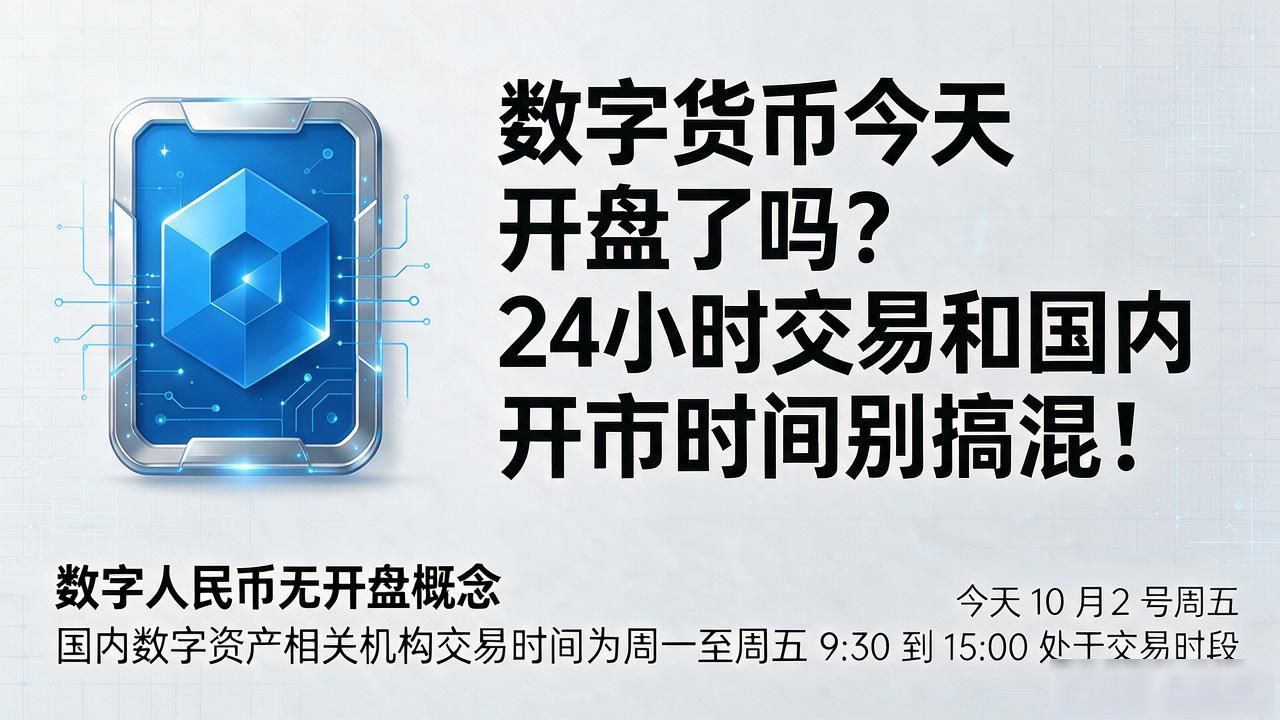 数字货币今天开盘了吗？24小时交易和国内开市时间别搞混