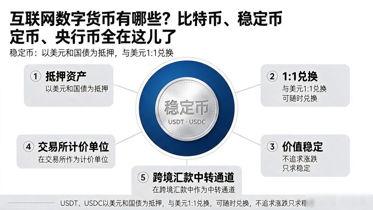 互联网数字货币有哪些？比特币、稳定币、央行币全在这儿了