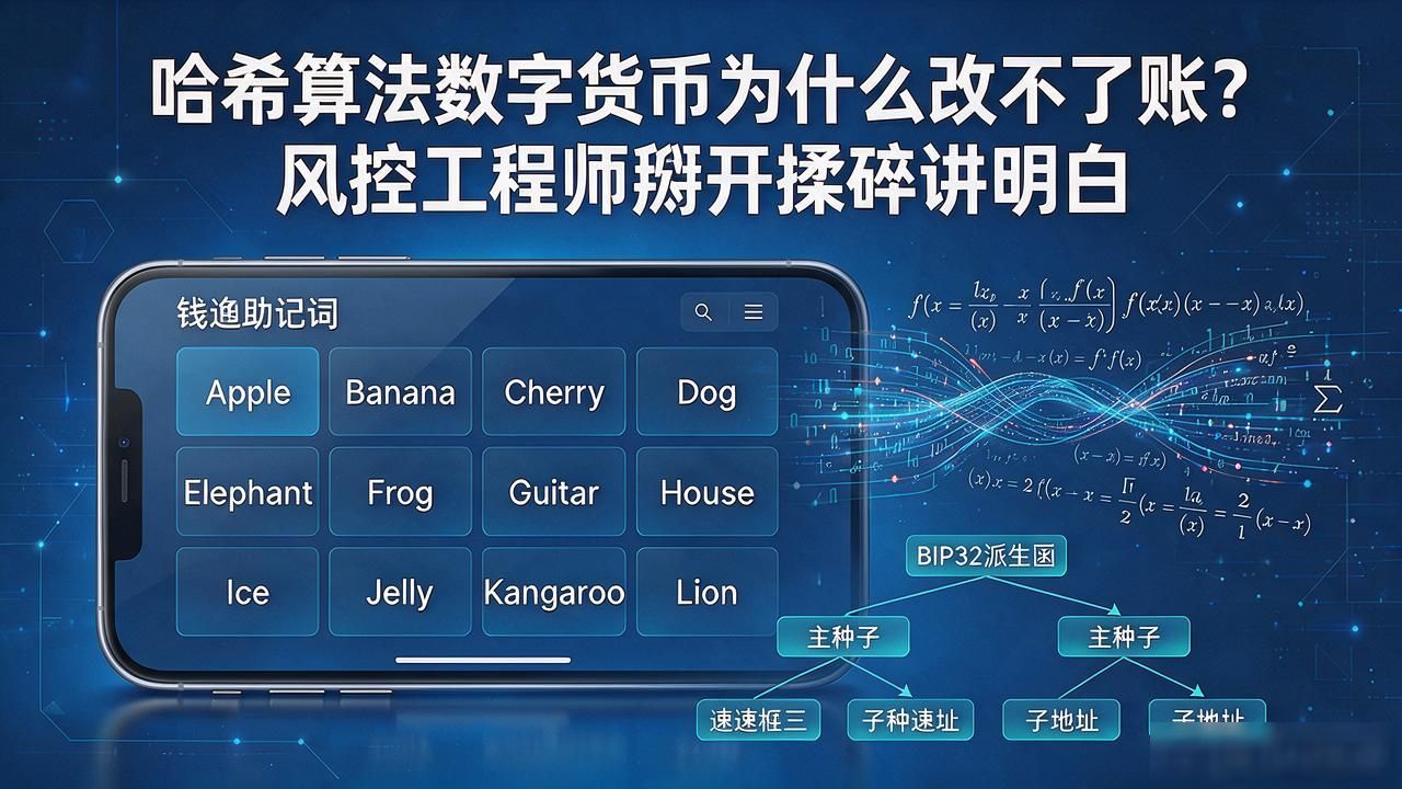 哈希算法数字货币为什么改不了账？风控工程师掰开揉碎讲明白