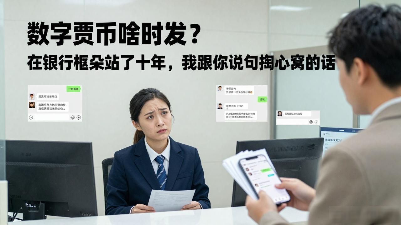 数字货币啥时发？在银行柜台站了十年，我跟你说句掏心窝的话
