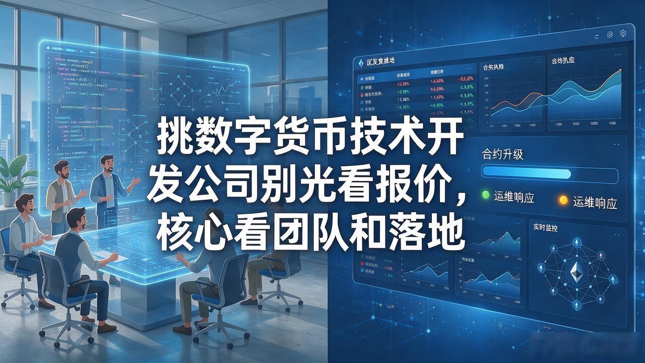 挑数字货币技术开发公司别光看报价，核心看团队和落地