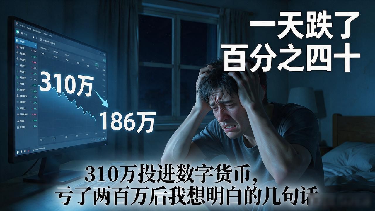 310万投进数字货币，亏了两百万后我想明白的几句话