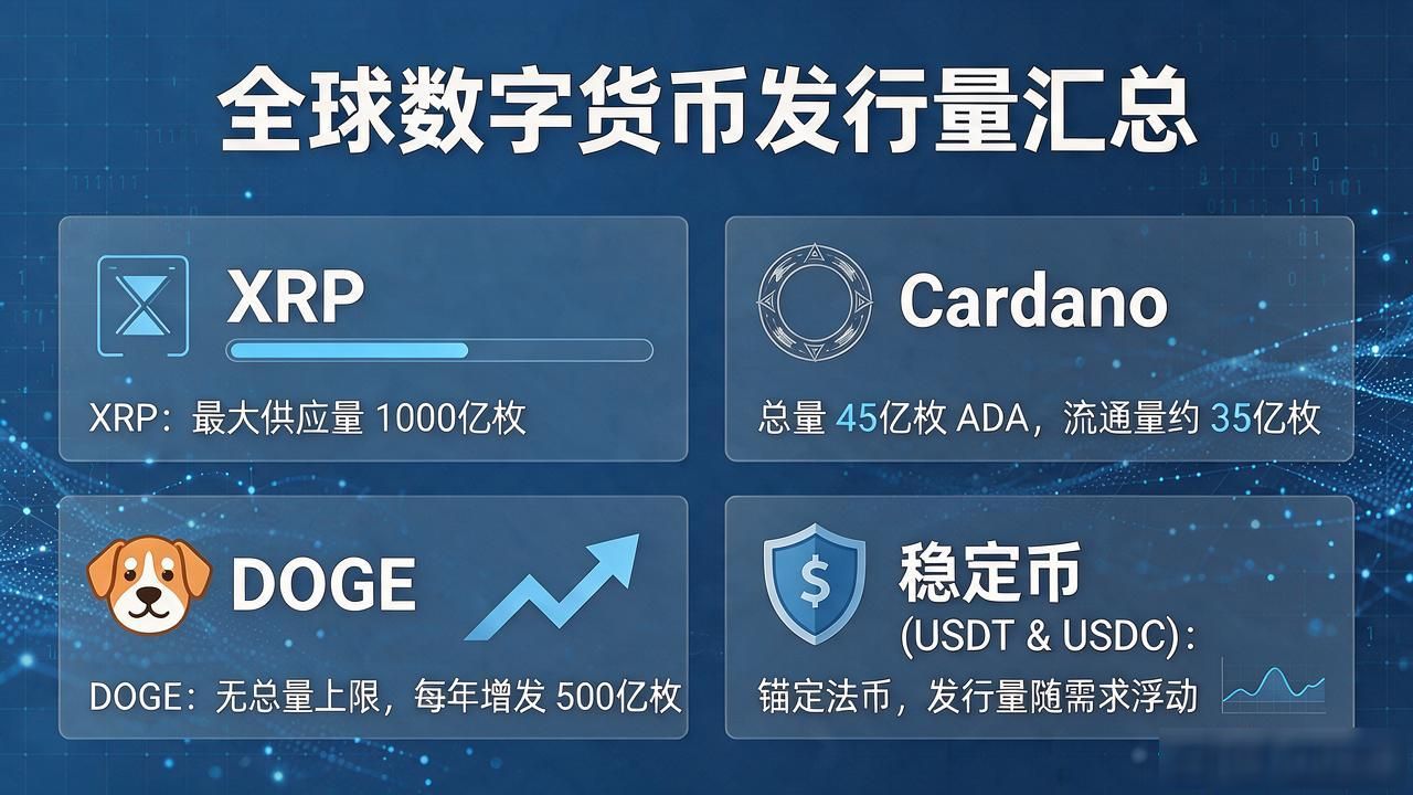 所有数字货币发行量全汇总，主流币最大供应量一文讲清