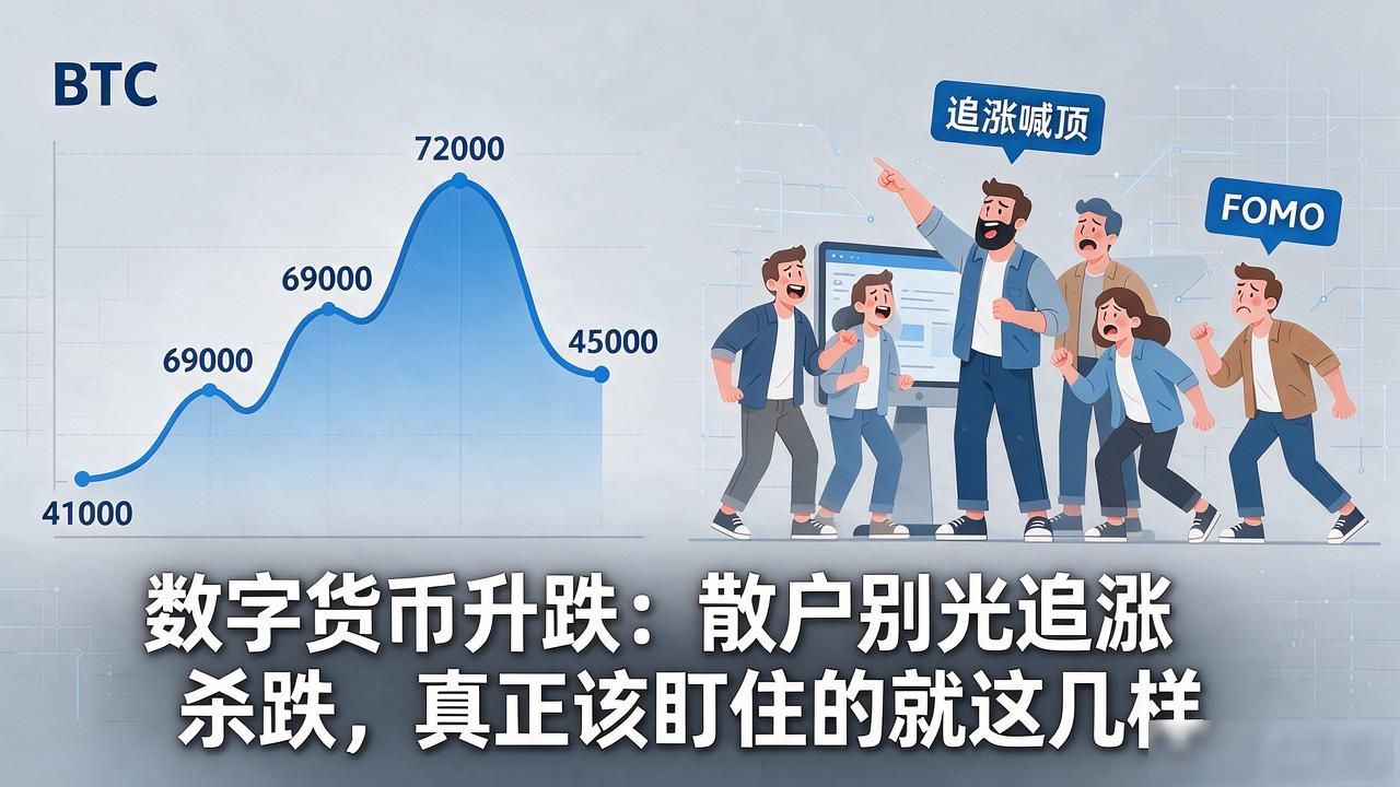 数字货币升跌：散户别光追涨杀跌，真正该盯住的就这几样